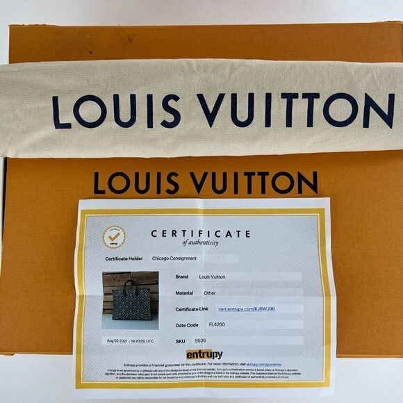 Louis Vuitton Jacquard Since 1854 Onthego GM Grey Tote Shoulder Handbag - Picture 13 of 13